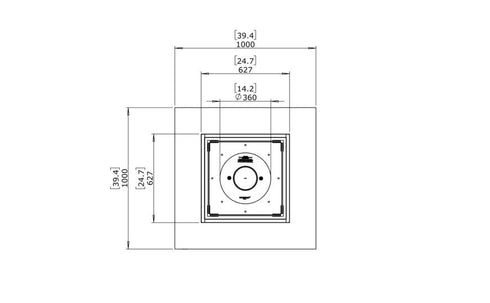 Ecosmart Fire Base 40 Fire Pit Table - Bone Finish / Stainless Steel Burner - ESF.O.BAS.40.BO